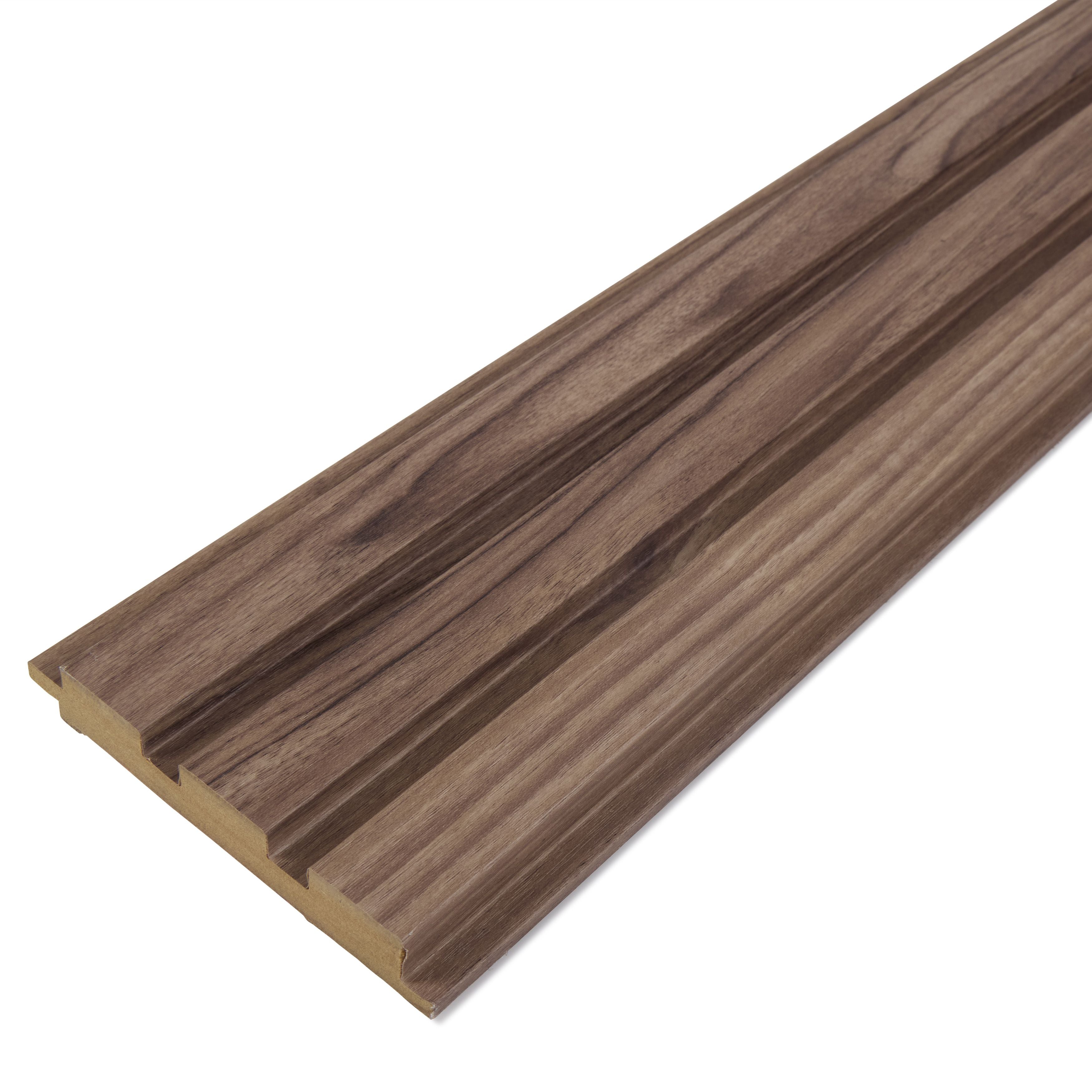 Luxe Acoustic Ceviz Walnut 3D Slat Panel Wall Profile - MDF - Industry Tile